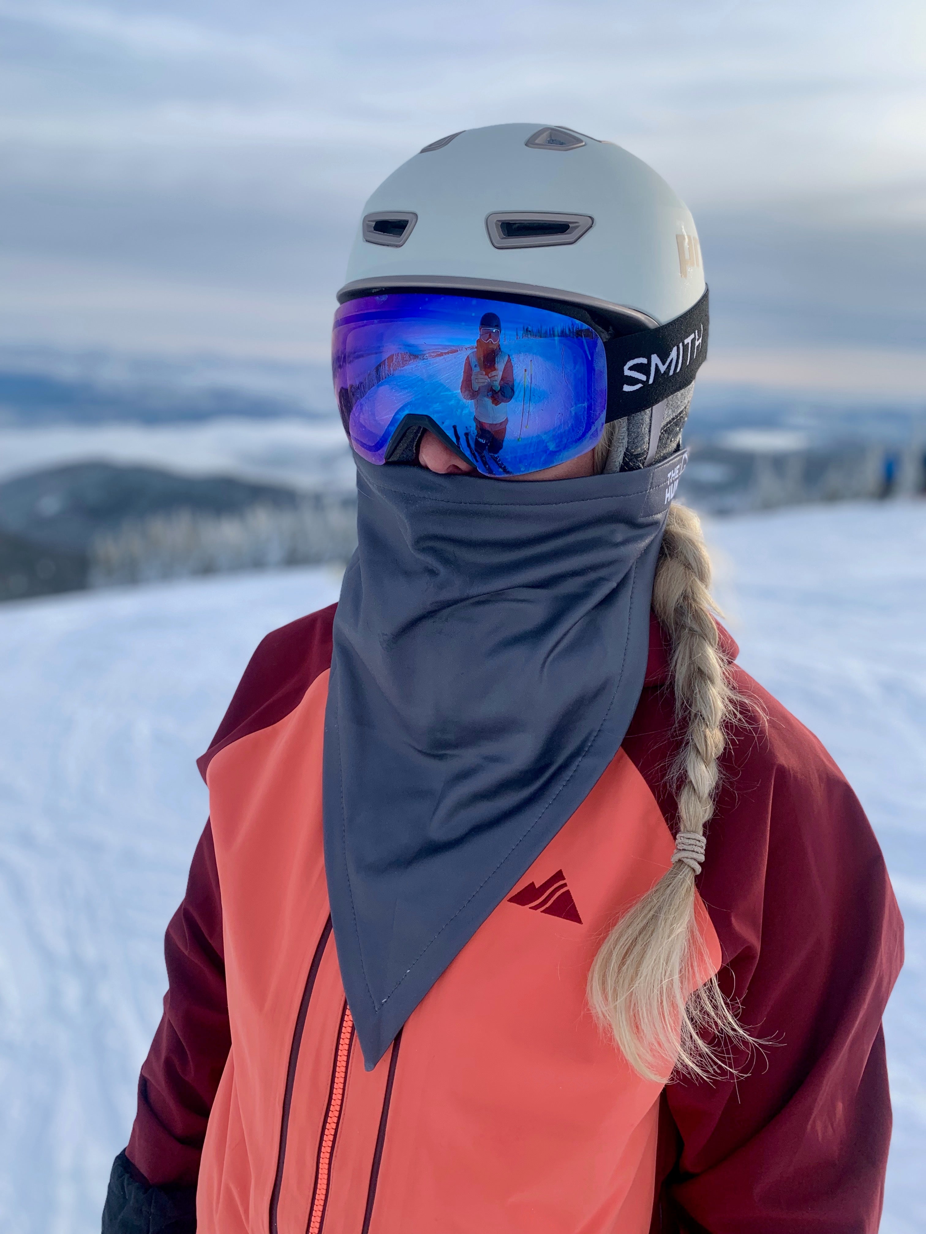 balaclava for snowboarding with helmet Dark Gray Bandanna Style Ski Mask